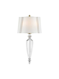 Tipton 2-Light Crystal Sconce in Aged Brass.